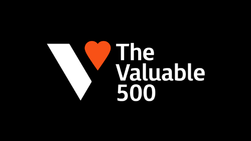 El logotipo de Valuable 500