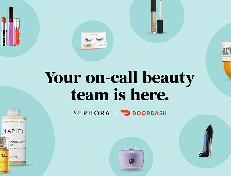 Doordash logo and product images with text Your on-call beauty team is here